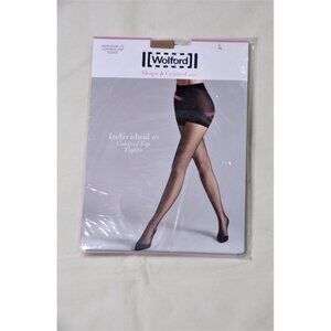🆕WOLFORD Individual 10 Control Top Tights Pantyhose Sand (Beige) Size Large